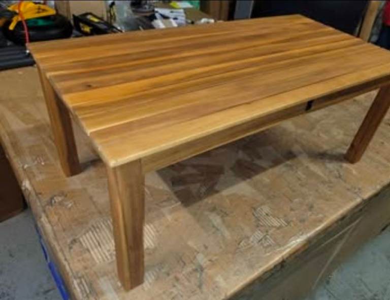 A new wooden garden table table it is new and already built 