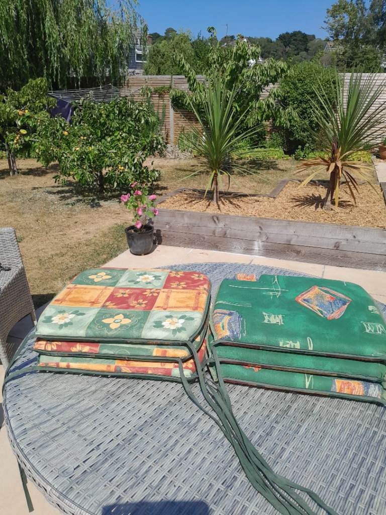 Set of 6 Reversible Chair Cushions