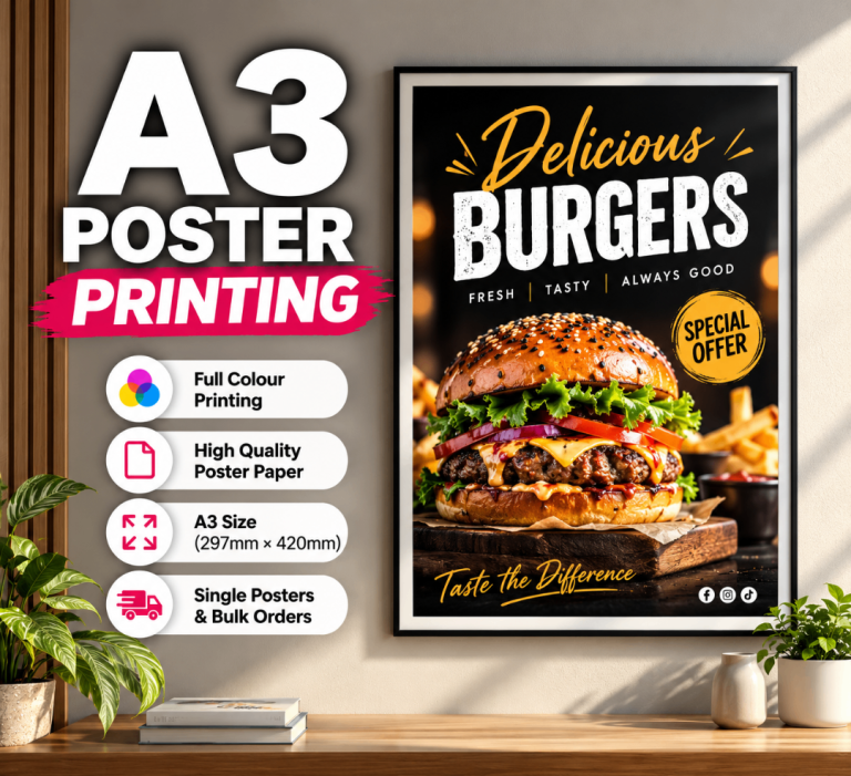 A3 Poster Printing – Full Colour | High Quality | Custom Posters