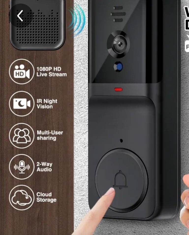 New Video Doorbell with HD Live Stream & Night Vision