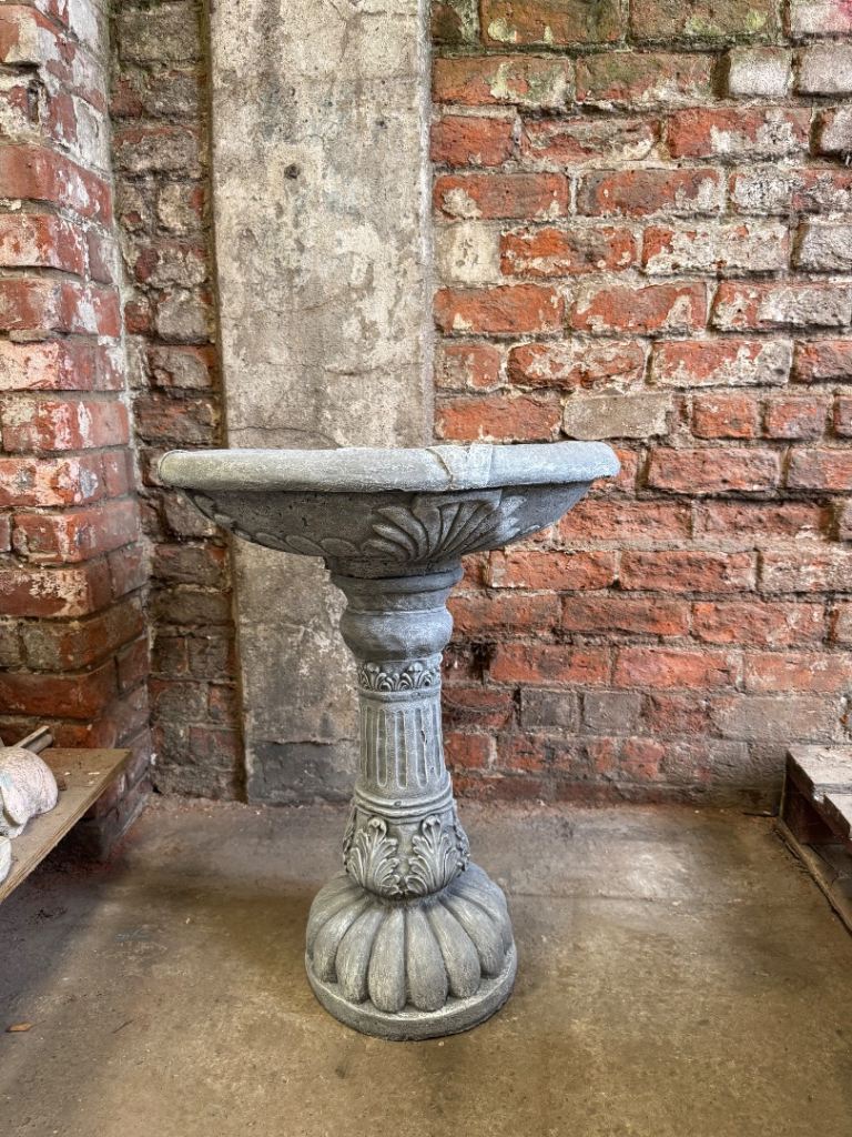 Huge 29” bowl top Stone Birdbath 