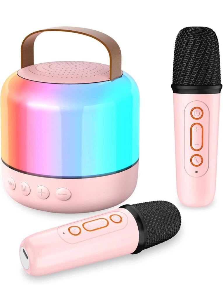 Karaoke Machine for Kids with 2 Microphones, Girls Toys Portable Kids Karaoke Ma
