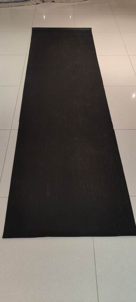 3mm Black Fine Ribbed Industrial Rubber Matting Anti-Slip   3 Sizes Available