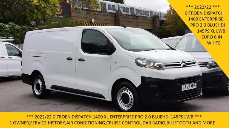 2022 Citroen Dispatch XL 1400 ENTERPRISE LWB PRO 2.0 BLUEHDI 145PS IN WHITE WITH AIR CONDITIONING...