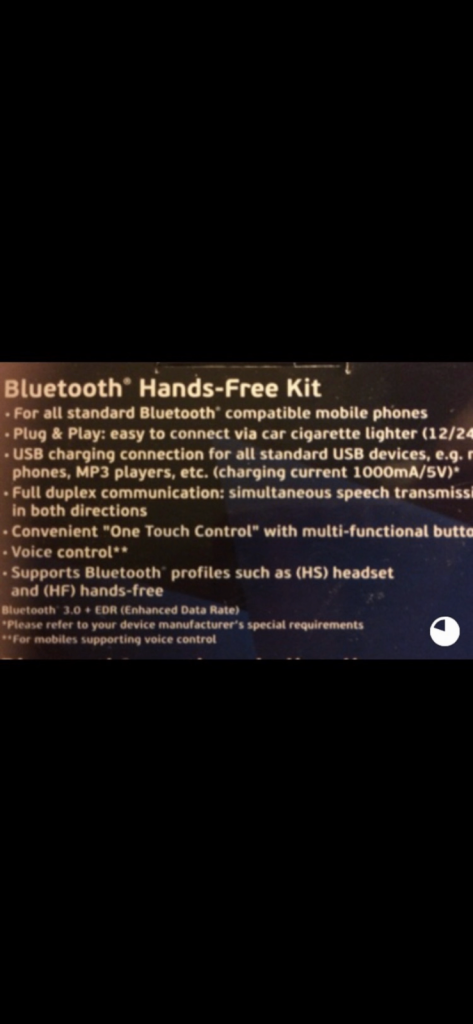 Bluetooth car hands free kit NEW boxed! Silver crest, 