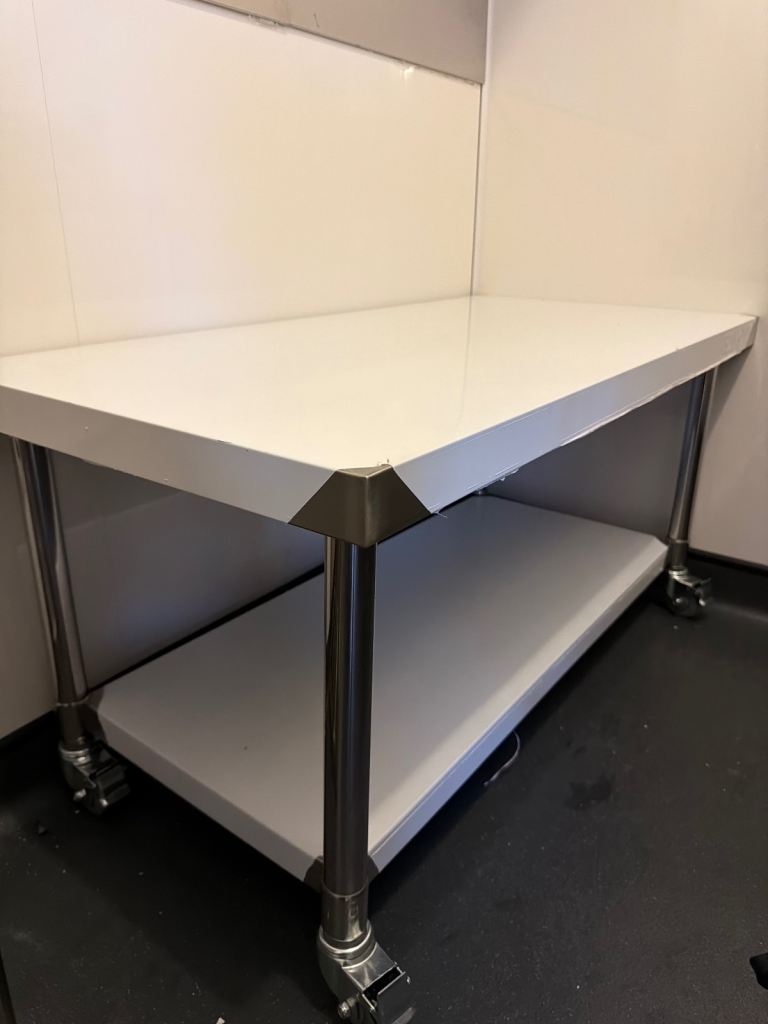 Brand New Stainless Steel Catering Table / Equipment Stand on Wheels with Undershelf - 120 x 60cm