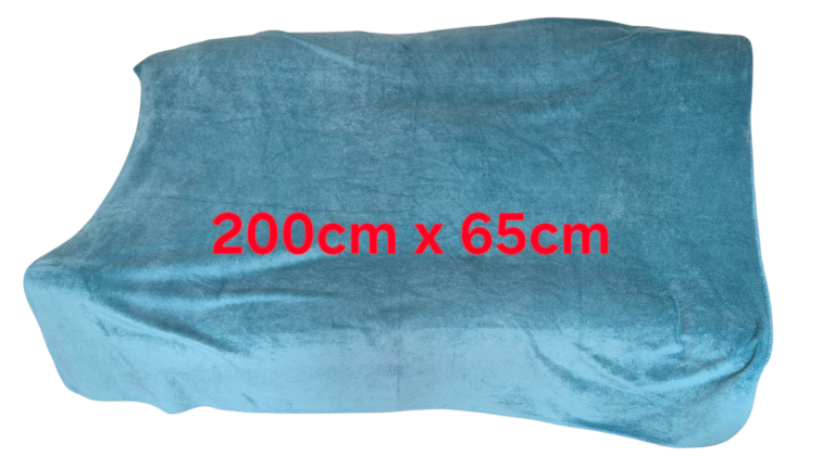 image for 2 x XL throws 1x turquoise & 1x cream 200cm x 65cm washed ready for sale. £8 each