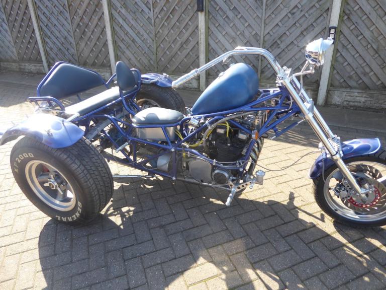 KAWASAKI CUSTOM 1000cc TRIKE HAND BUILT FRAME V REG TAX-MOT EXCEMPT 3 SEATS