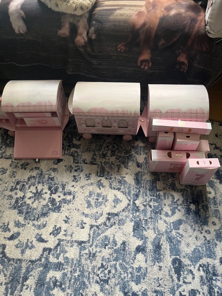 Plouise Xmas advent train with all empty boxes