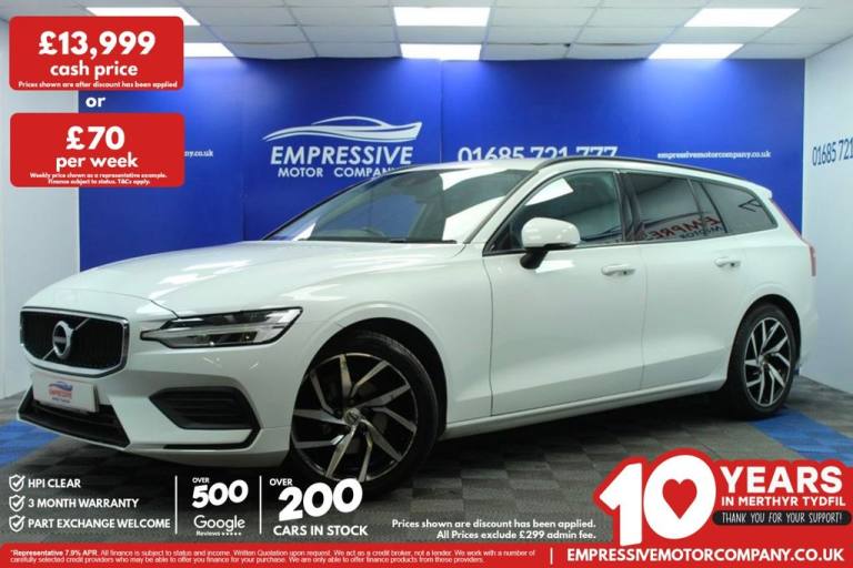 2019 19 VOLVO V60 2.0 D3 MOMENTUM ESTATE 5DR DIESEL MANUAL EURO 6 (S/S) (150 PS)
