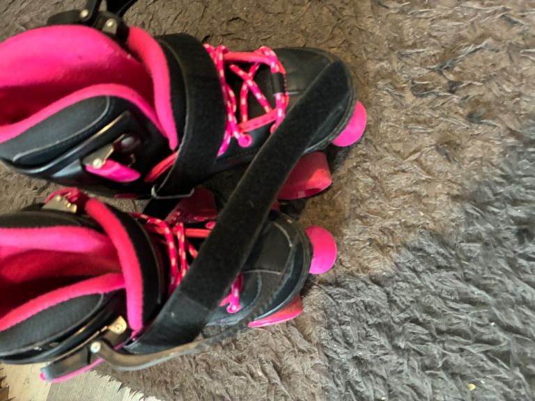 POWER Roller Skates – UK Size 13-2, Pink and Black