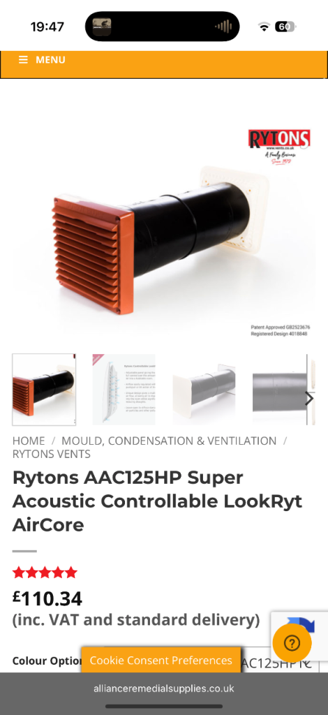 Rytons Super Acoustic Vent