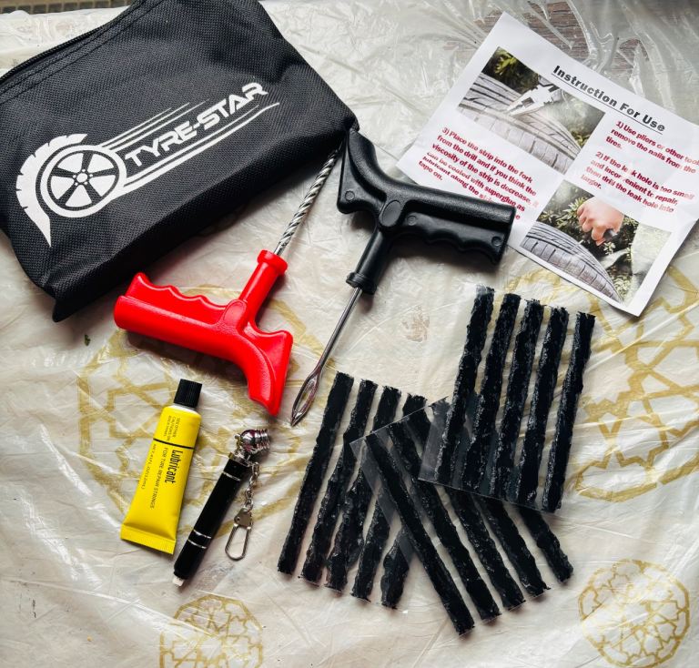 Emergency Car Motorcycle Van Tubeless Tyre Puncture Repair Tool Plug Kit Tire UK