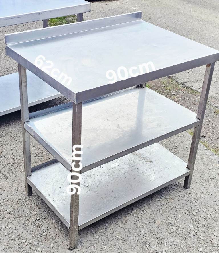 3 Tiers Stainless Steel Commercial Worktop Table. 