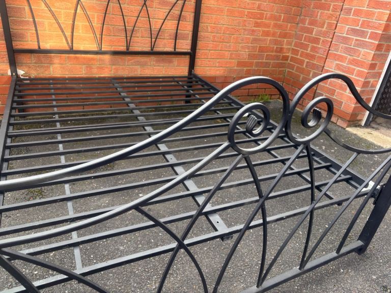 Wrought iron bed frames +ottoman 