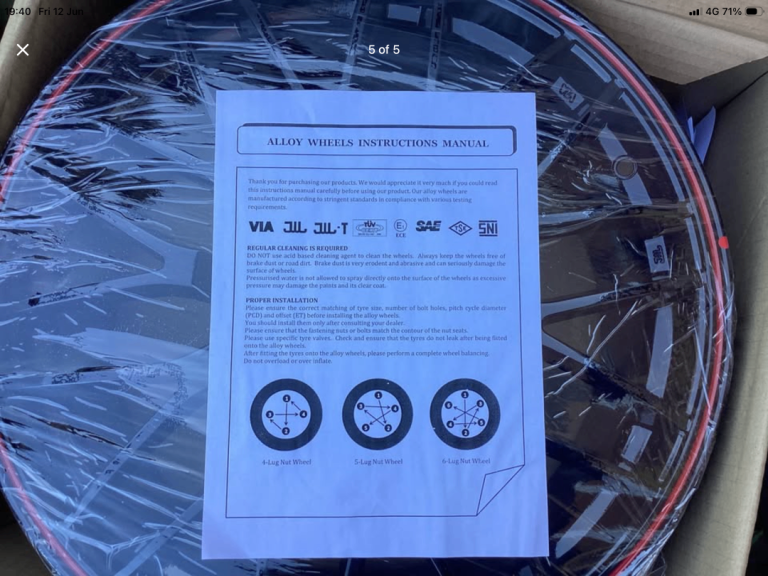 Brand new alloy wheel in box