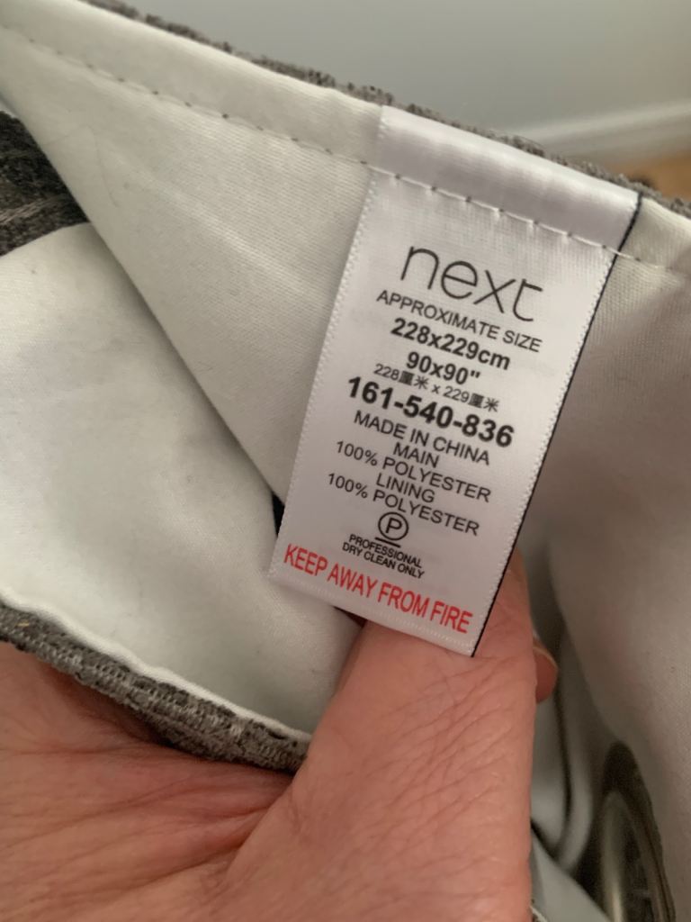 Grey eyelet curtains