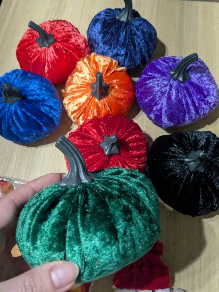 Velvet Decorative Pumpkins Autumn Home Decor 5£ each