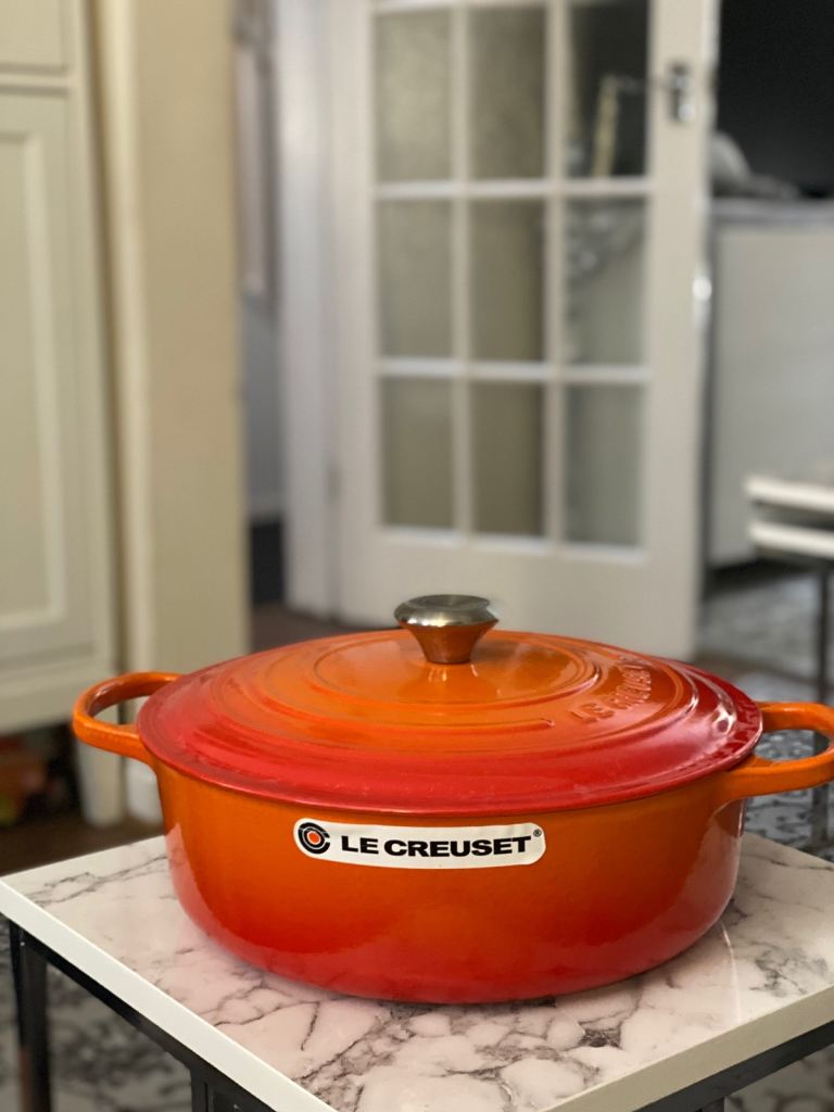 Le Creuset Orange Cast Iron Casserole Dish – Good Condition