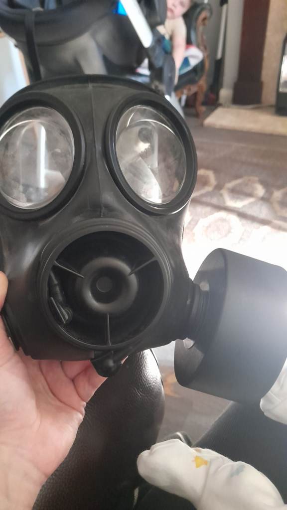 Vintage army gas mask