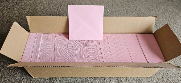 900+ Pink Greeting Card Envelopes, 155x155, 6 inch card 120gsm 6 inch Square 