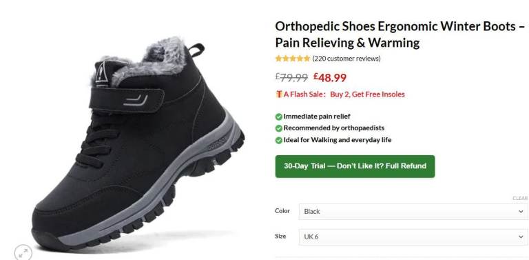 Ladies black walking boots / shoes BNWT £10  (RRP £48.99)