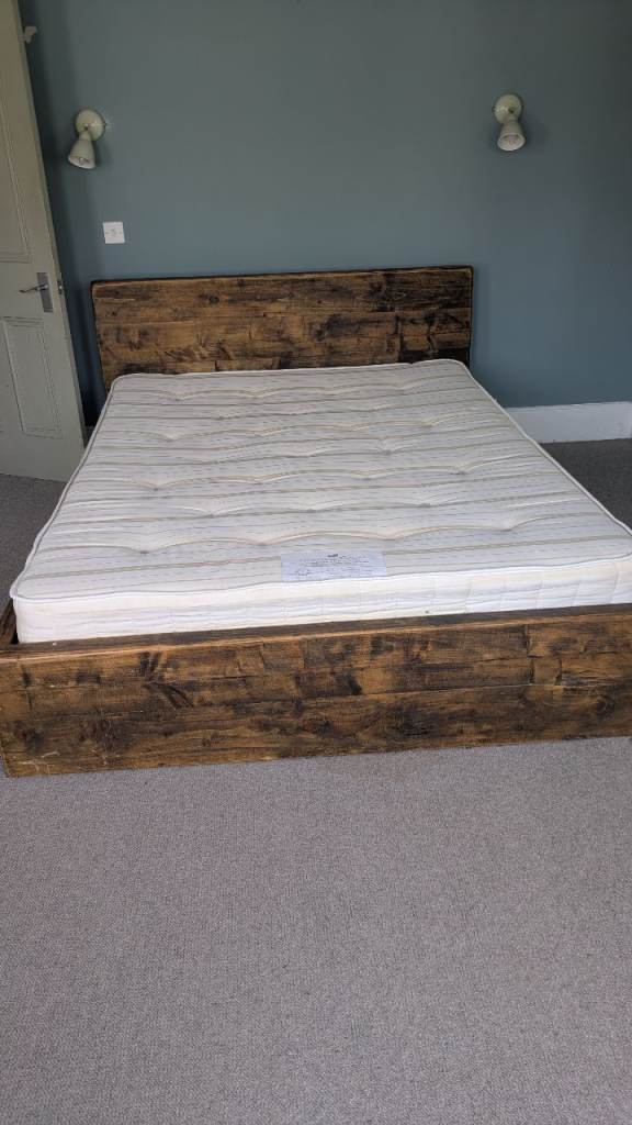 Wooden king bed