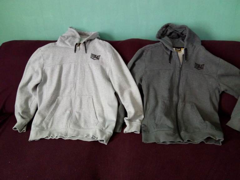 image for x2 mens zip up hoodie Everlast size L bundle,used few times only