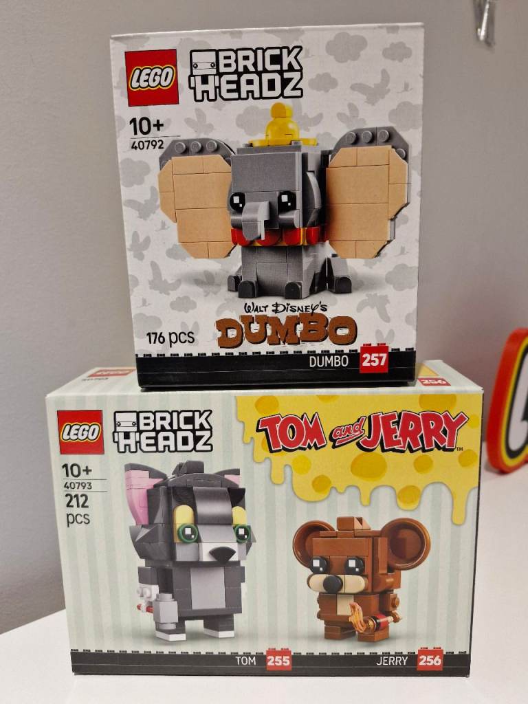 Lego Tom Jerry and Dumbo Brickheadz NEW