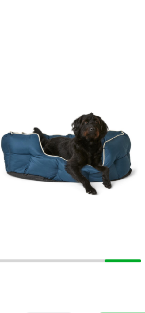 3 Peaks Nevis Water Resistant Scalloped Dog Bed Blue X Large