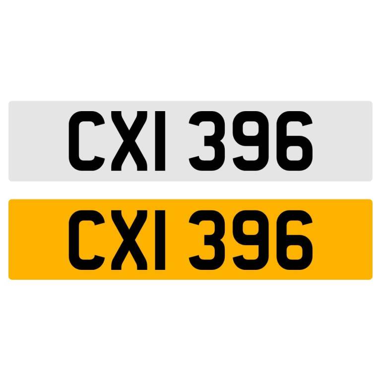 CXI 396 NUMBER PLATE REGISTRATION NUMBERPLATE REGISTRATION CHERISHED DATELESS NORTHERN IRISH NI