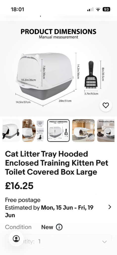 Cat litter tray
