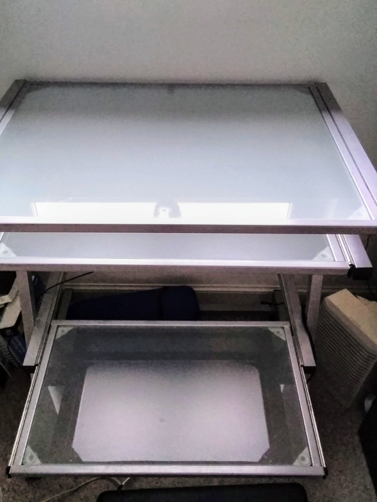 Glass computer desk table