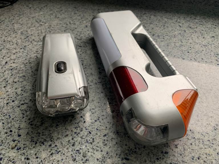 2 Torches - one is wind up and one is battery operated good working order