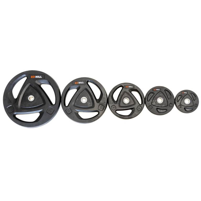 Standard 1" Tornado Tri Grip Rubber Coated Plates (Pairs) - Weights Gym