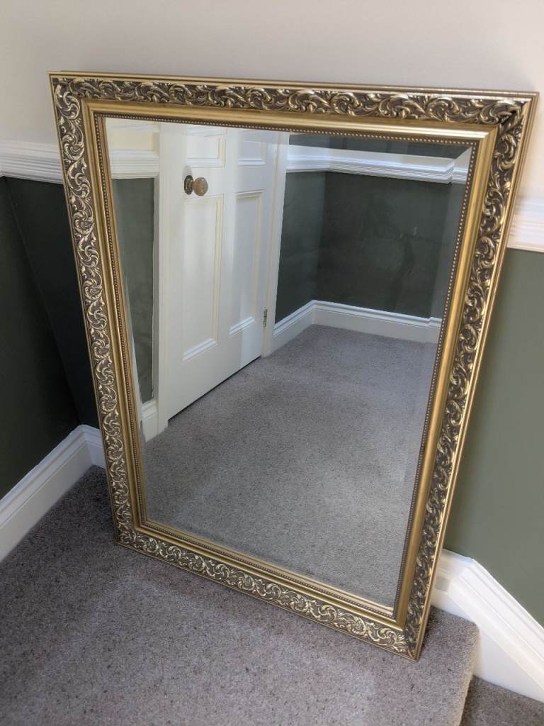 Gold coloured mirror 1010cm x 720cm