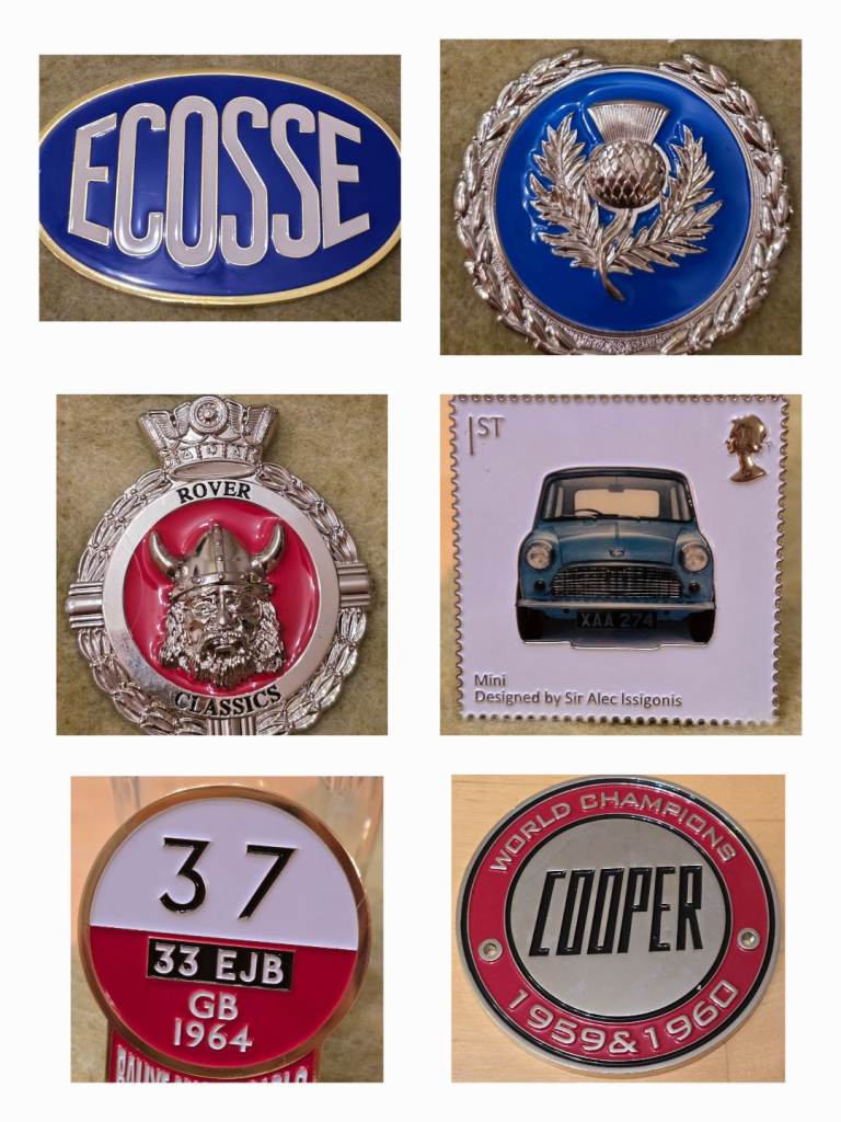 Badges emblems for Mini Cooper Classic, BMW Mini, JCW, Cooper Classic, Scotland badges 
