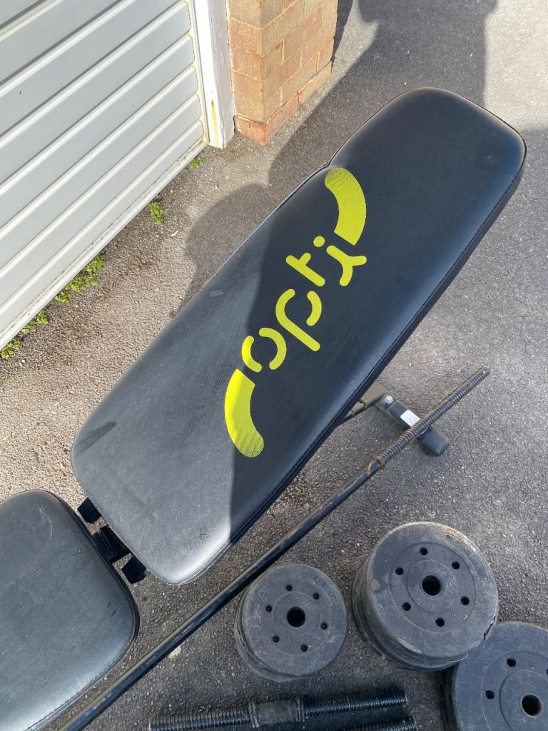 Argos fitness bench and weights