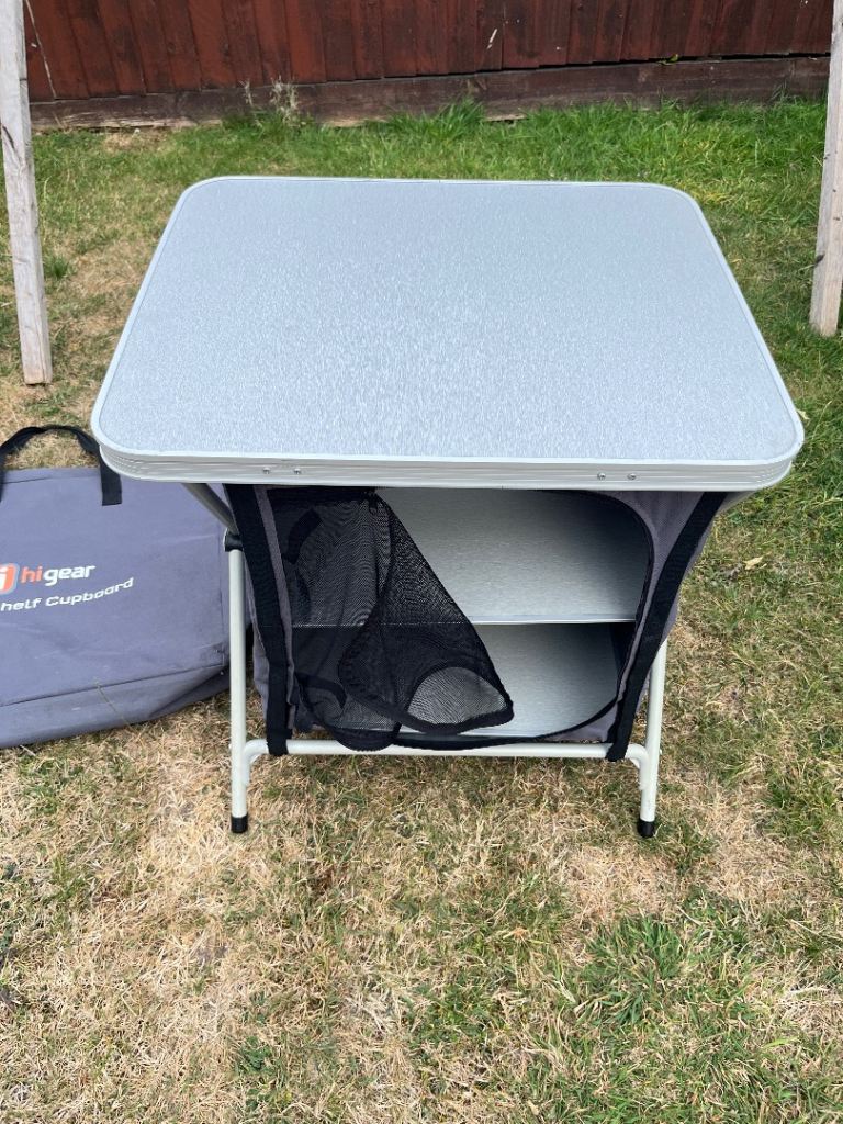 Hi-Gear Elite 3 Shelf Camping Cupboard - Grey, Good Condition