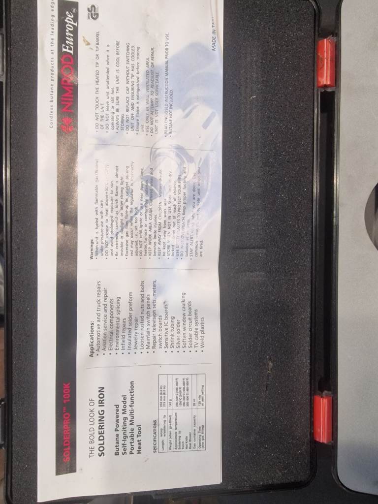 Nimrod gas iron solder