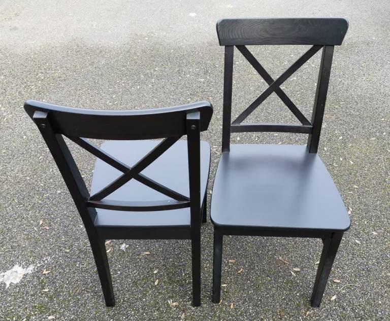 2 IKEA Ingolf Black Chairs FREE DELIVERY 175