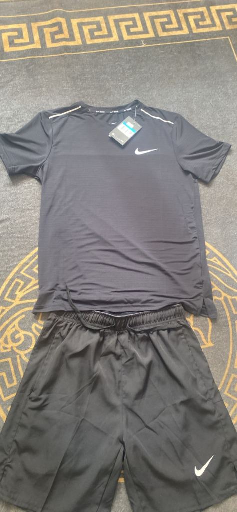 Nike Men's Black Running Top and Shorts Set - New with Tags