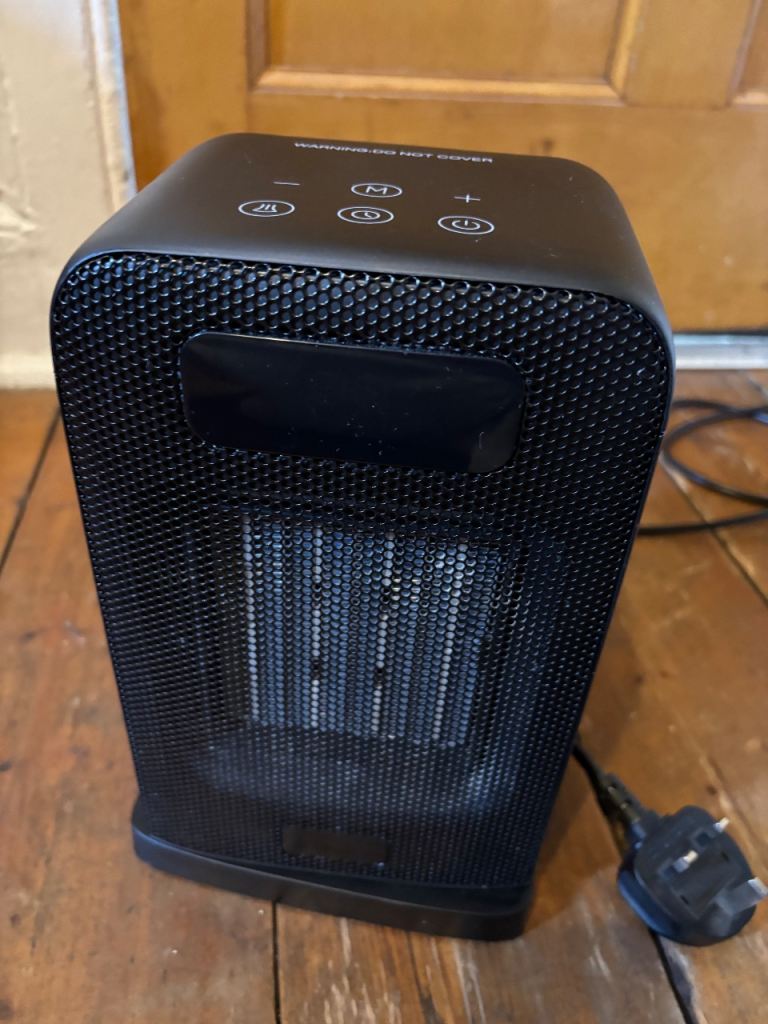 Compact Black Electric Room Heater – Good Condition