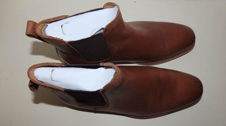 Authentic Polo Ralph Lauren Dillian II Tan Leather Chelsea Boots UK Size 7 EU 41 With Original Box