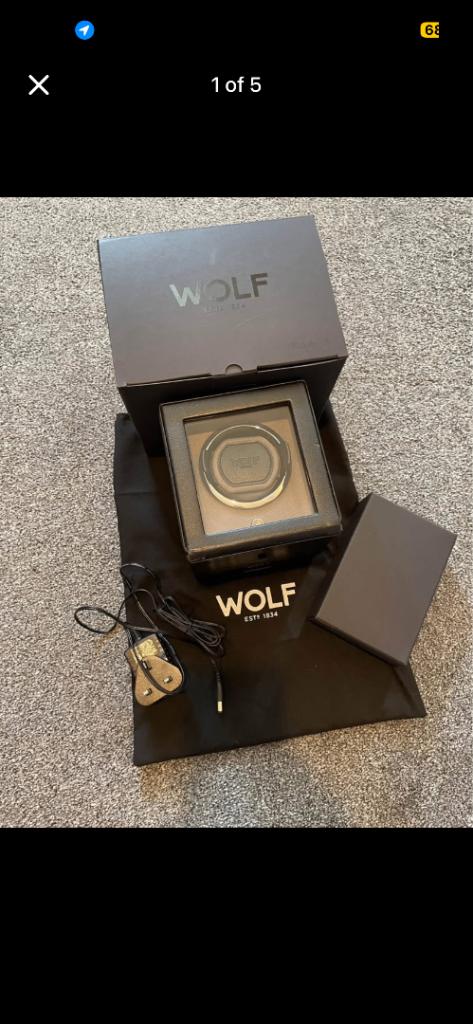 Wolf Cub single watch winder black module 1.8