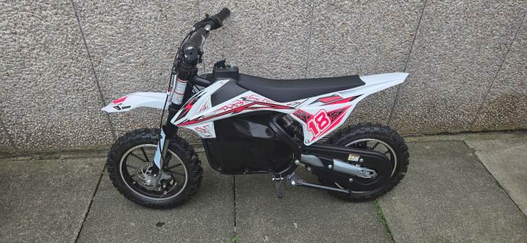 White Electric Dirt Bike - Good Condition