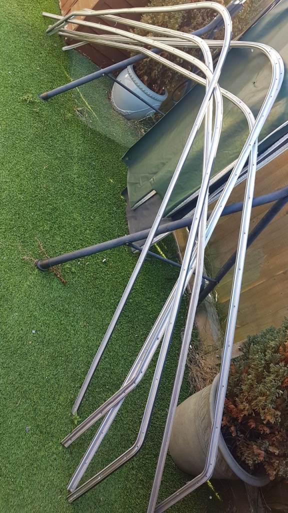 Aluminium awning rails for caravan, camper, motorhome or even garden fence.