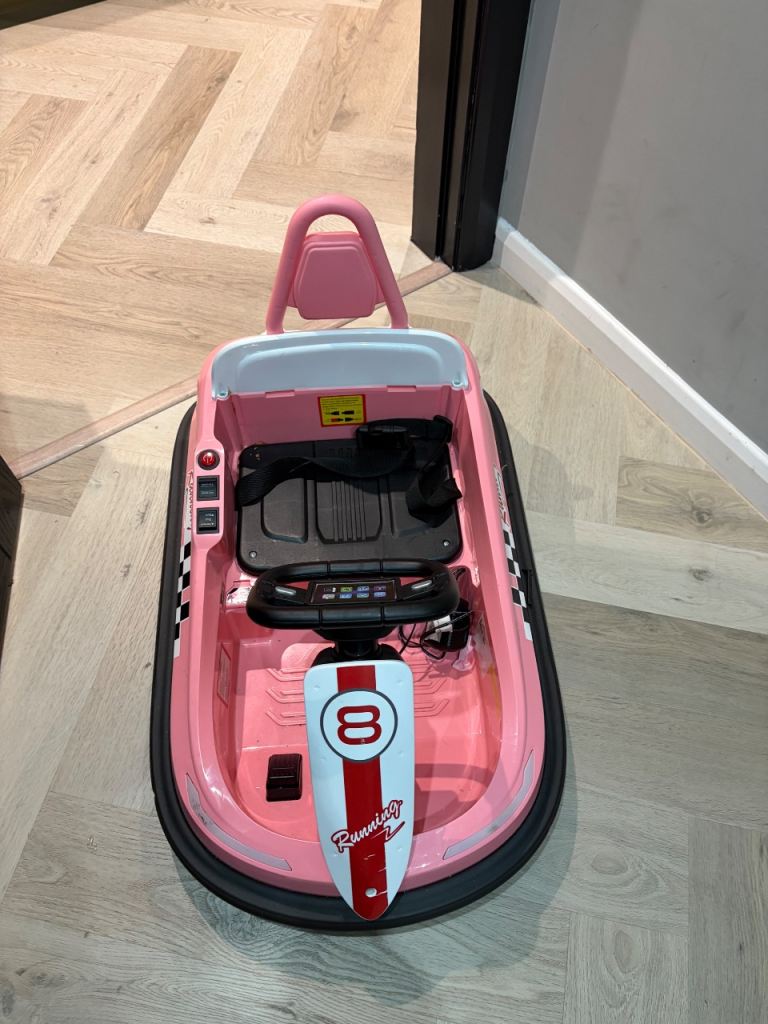Pink Kids Electric Bumper Car Ride-On Toy
