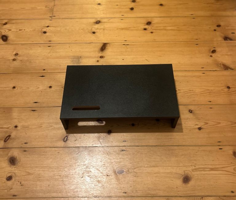 Black Wooden Monitor Riser Stand / Desk Organizer - Oxford
