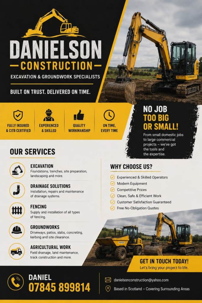 🚜 EXCAVATOR WITH OPERATOR FOR HIRE